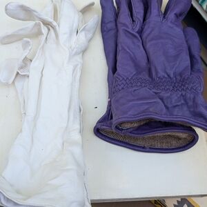 Wilson White and Purple Women's Gloves